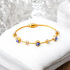 Evil Eye Cuff Bangle Bracelet Kada Gold NLK144G Gold Plated, Waterproof and Anti-Tarnish